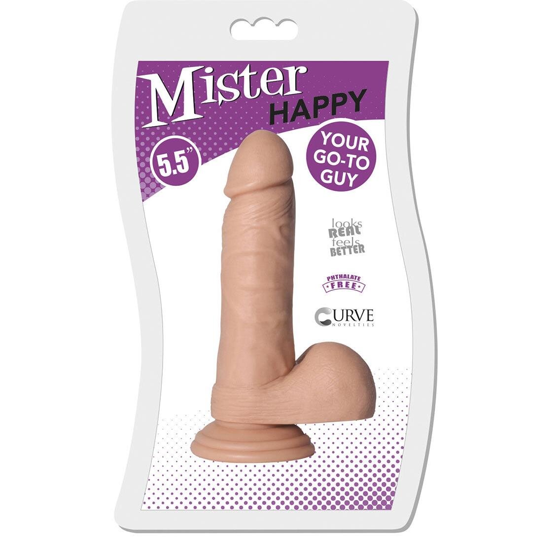 Mister Happy 5.5 Inch Dildo with Balls  – Light