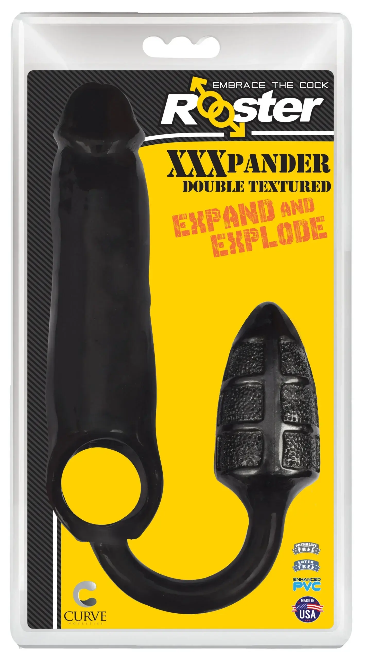 XXXPander Sheath with Double Textured Plug – Black