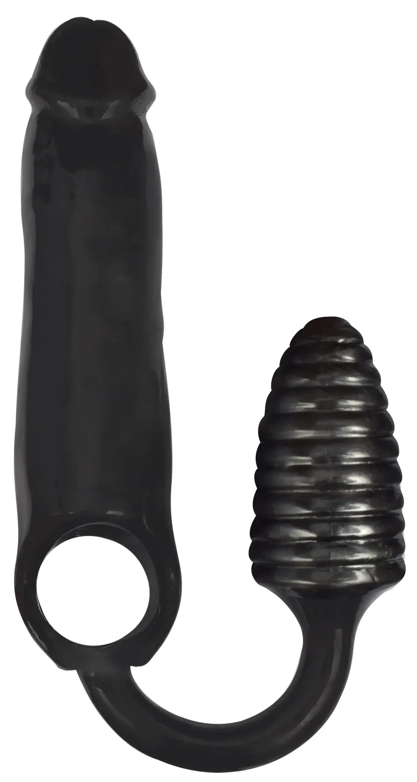 XXXPander Sheath with Ribbed Plug – Black