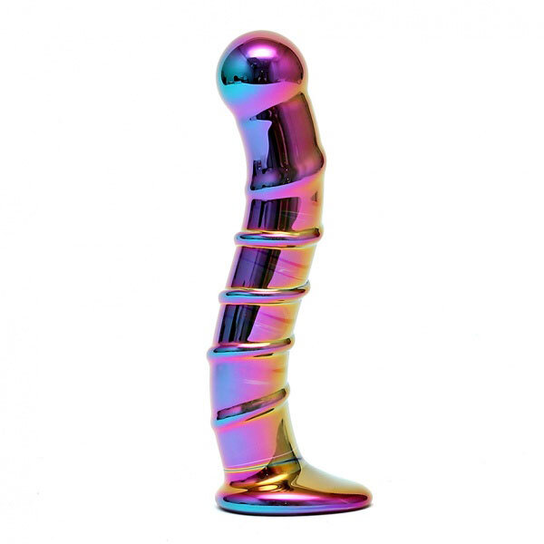 Sensual Multi Coloured Glass Nikita Dildo - Image 3