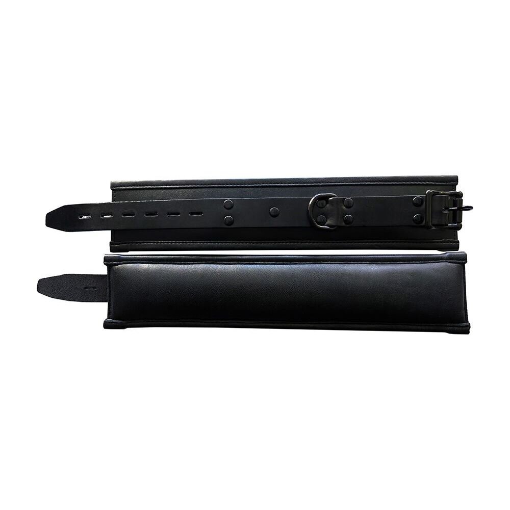 Rouge Padded Leather Ankle Cuffs Black - Image 3